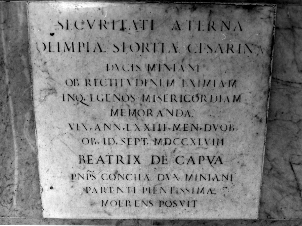 lastra tombale - ambito romano (sec. XVIII)