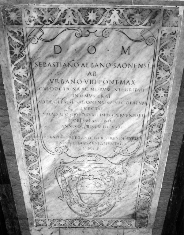 lastra tombale - ambito romano (sec. XVII)