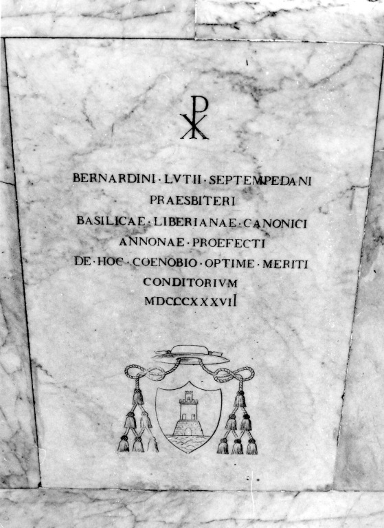 lastra tombale - ambito romano (sec. XIX)