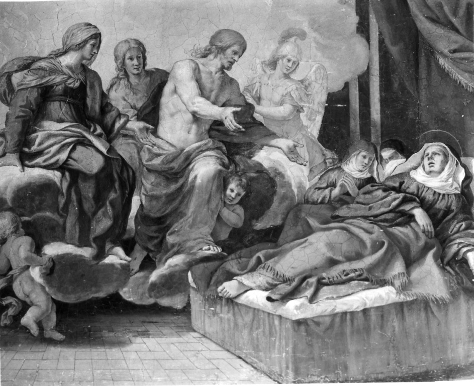 Morte di S. Gertrude (dipinto) di Ubaldini Pietro Paolo (sec. XVII)