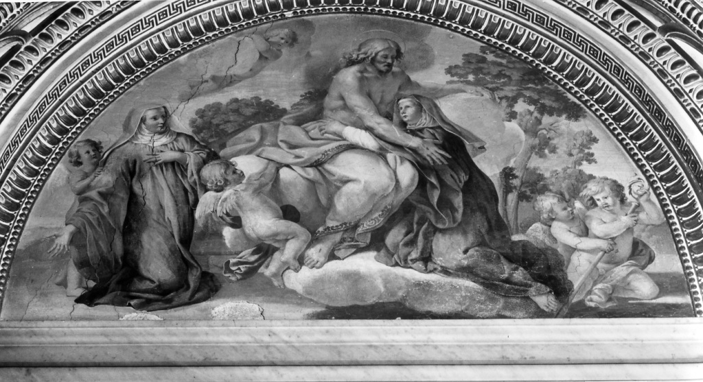 S. Gertrude accolta da Cristo appare ad una consorella (dipinto) di Ubaldini Pietro Paolo (sec. XVII)