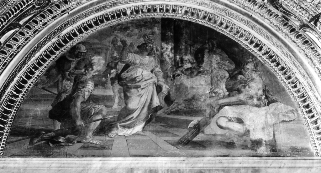 S. Lucrezia rifiuta di adorare gli idoli (dipinto) di Ubaldini Pietro Paolo (sec. XVII)