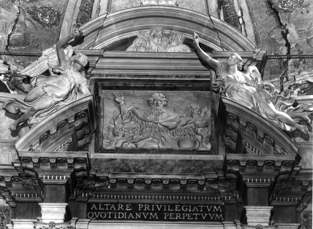 Dio Padre e angeli (gruppo scultoreo) di Ferrata Ercole (sec. XVII)
