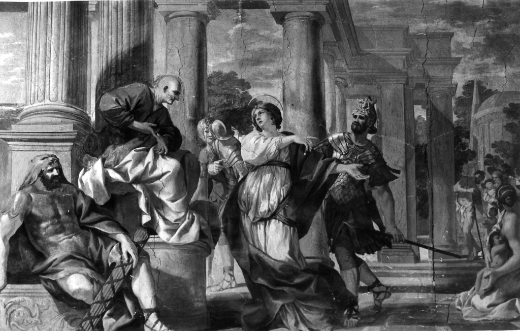 S. Cecilia di fronte al prefetto Amalchio (dipinto) di Ubaldini Pietro Paolo (sec. XVII)