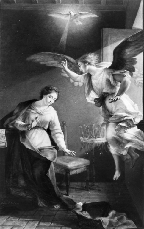 Annunciazione (dipinto) di Minossi Raffaello (sec. XVIII)