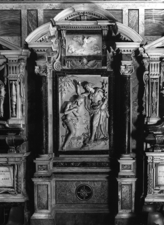 Battesimo di Cristo (rilievo) di Fontana Luigi (sec. XIX)