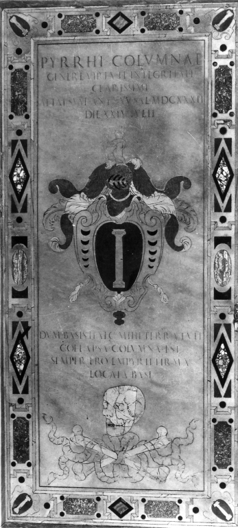 lapide tombale - ambito romano (sec. XVII)