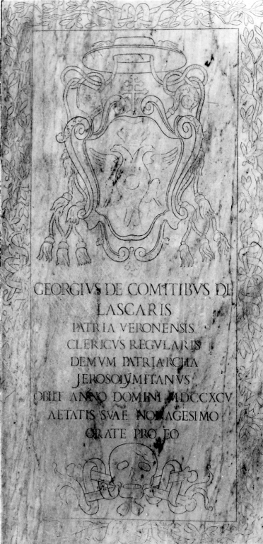 lapide tombale - ambito romano (sec. XVIII)