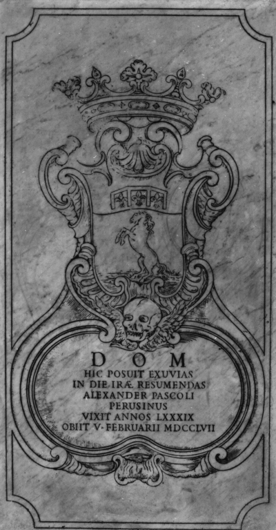 lapide tombale - ambito romano (sec. XVIII)