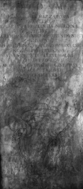 lapide - ambito romano (sec. XVII)