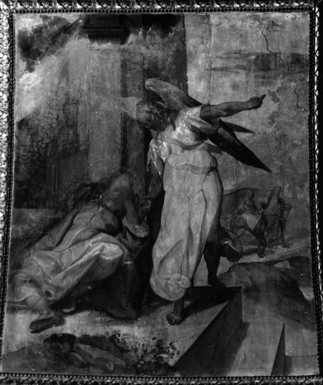 Il sogno di Giuseppe (dipinto) di Motta Raffaellino detto Raffaellino da Reggio (sec. XVI)