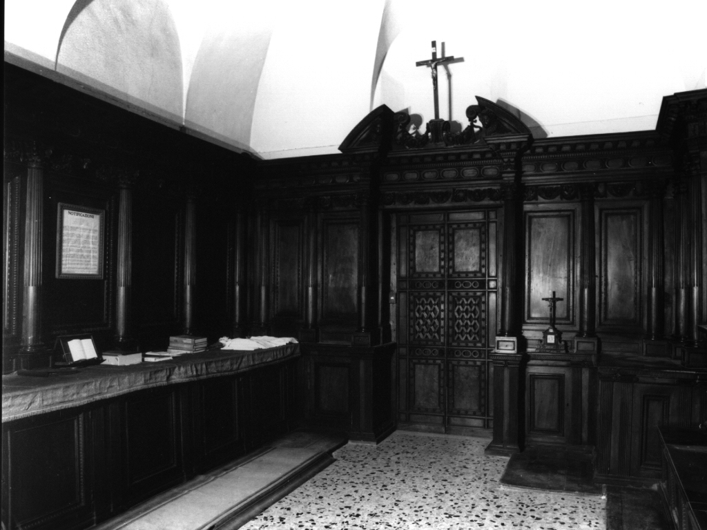 armadio da sacrestia - artigianato romano (fine/inizio secc. XVI/ XVII)