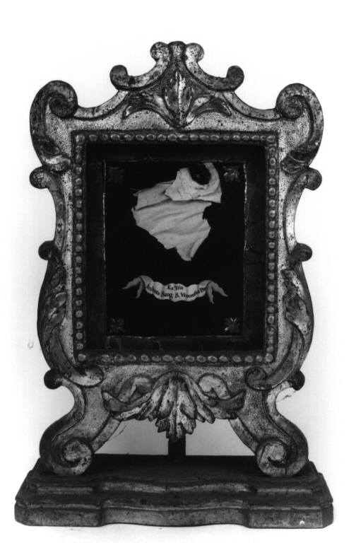 reliquiario - a tabella - artigianato romano (prima metà sec. XVIII)