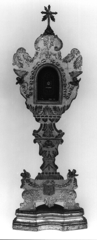 reliquiario - a ostensorio - ambito romano (fine/inizio secc. XVIII/ XIX)