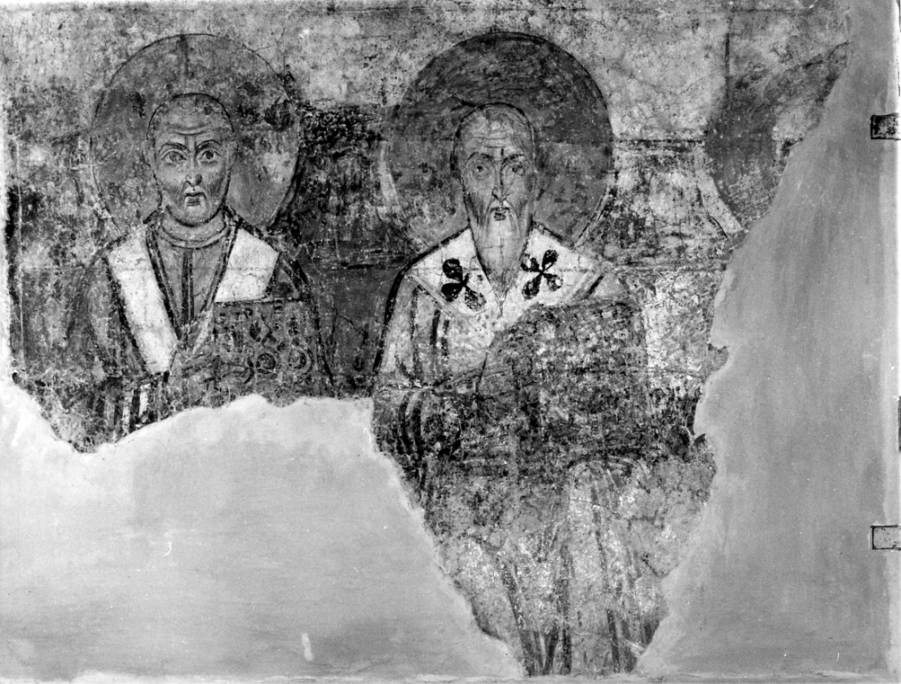 Teoria di Santi e Padri della Chiesa (dipinto) - ambito romano-bizantino (ultimo quarto sec. VIII)