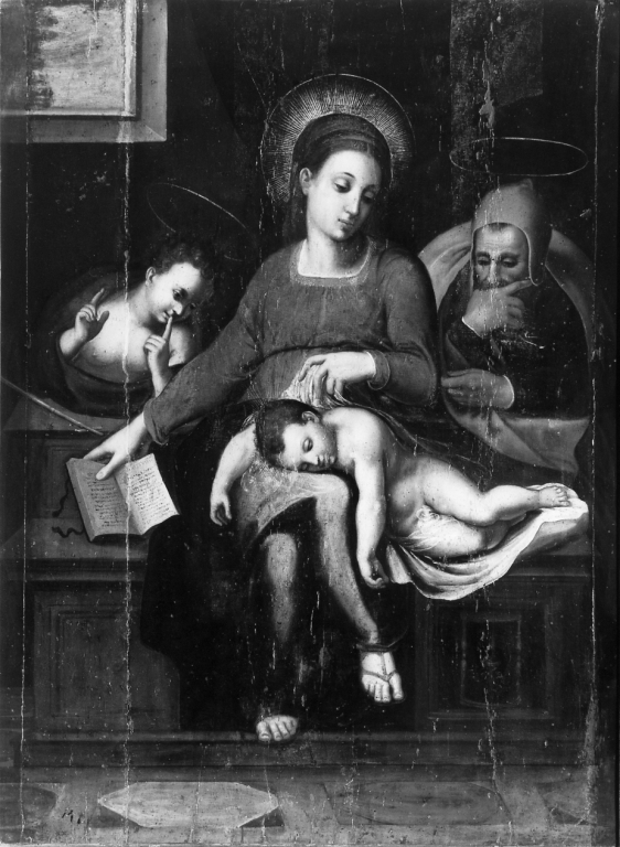 Sacra Famiglia con S. Giovannino (dipinto) - ambito lombardo-emiliano (metà sec. XVI)