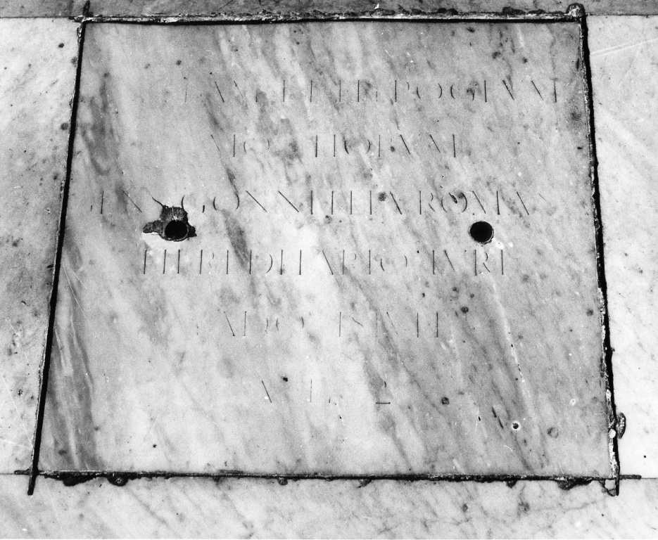 lapide tombale - ambito romano (sec. XVIII)