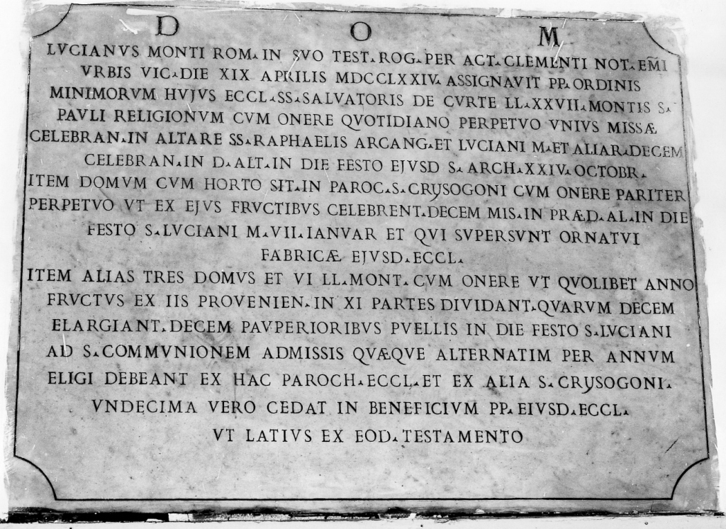 lapide - ambito romano (sec. XVIII)