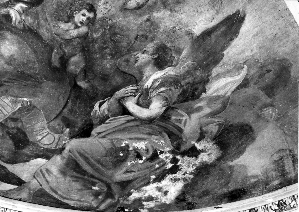 Padre Eterno benedicente e angeli (dipinto) di Conca Sebastiano (sec. XVIII)