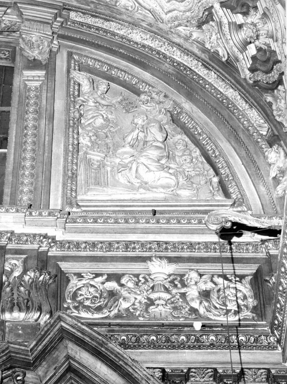 Visione delle tre corone a San Francesco di Paola in estasi (rilievo) di Bracci Pietro (sec. XVIII)