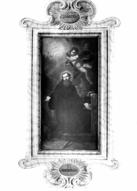 San Francesco di Paola nell'estasi delle tre corone (dipinto) di Triga Giacomo (fine sec. XVII)
