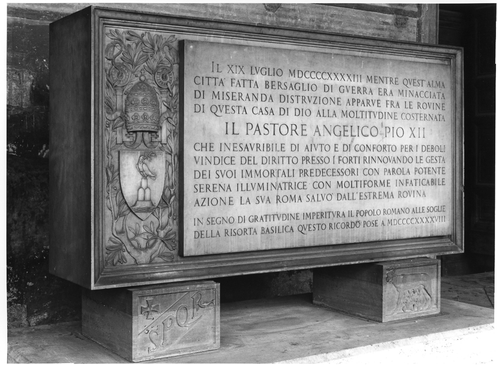 lapide commemorativa, opera isolata di Di Fausto Florestano (attribuito) (sec. XX)