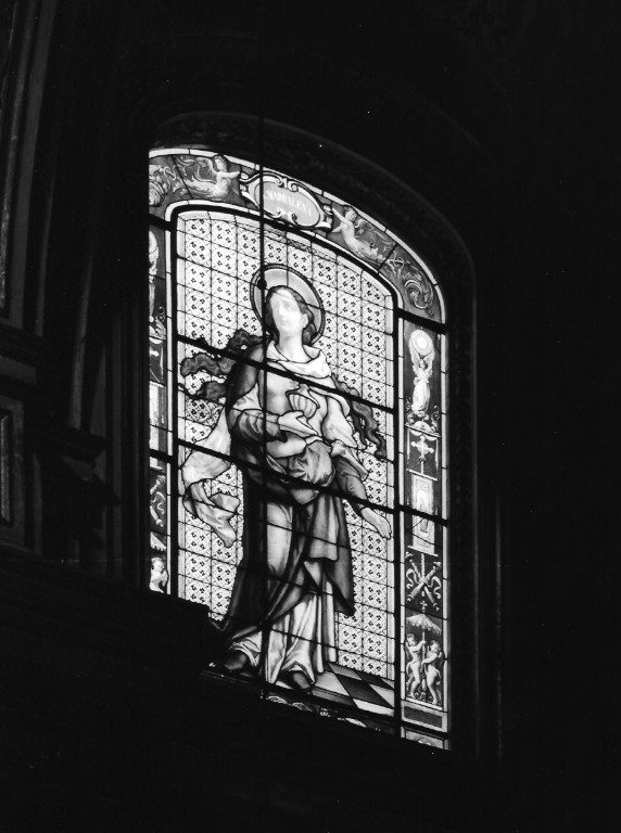 Santa Maria Maddalena (vetrata) di Moroni Antonio (attribuito) (seconda metà sec. XIX)