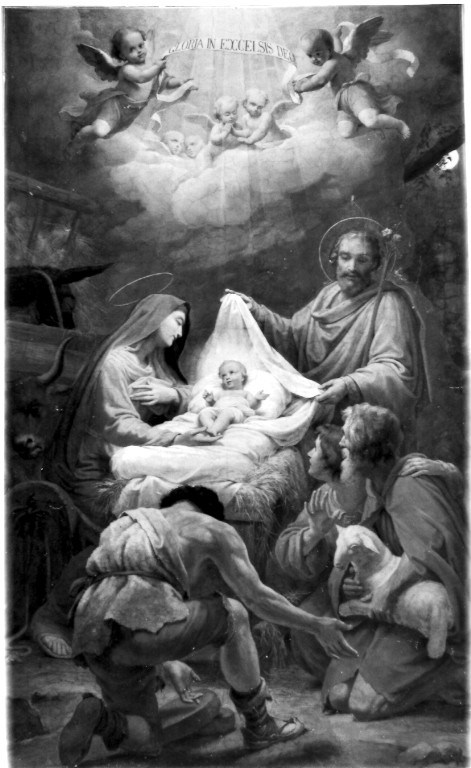 natività di Gesù (dipinto) di Gagliardi Pietro (attribuito) (sec. XIX)