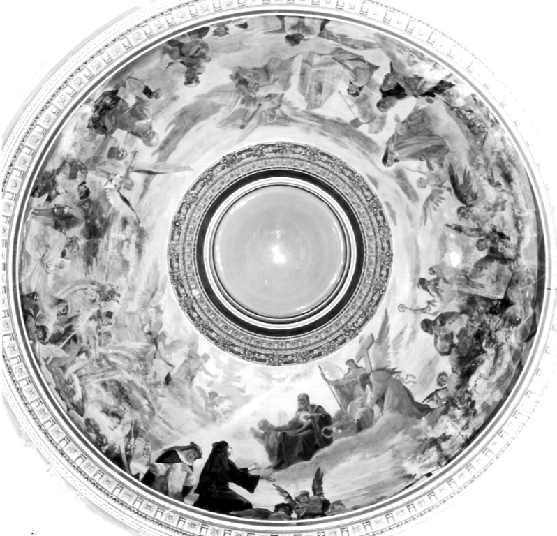 gloria del Sacro Cuore di Gesù (dipinto) di Monti Virginio (attribuito) (ultimo quarto sec. XIX)