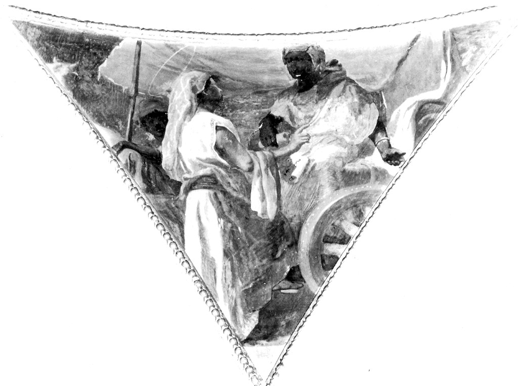 santo missionario francescano in Africa (dipinto) di Monti Virginio (attribuito) (ultimo quarto sec. XIX)