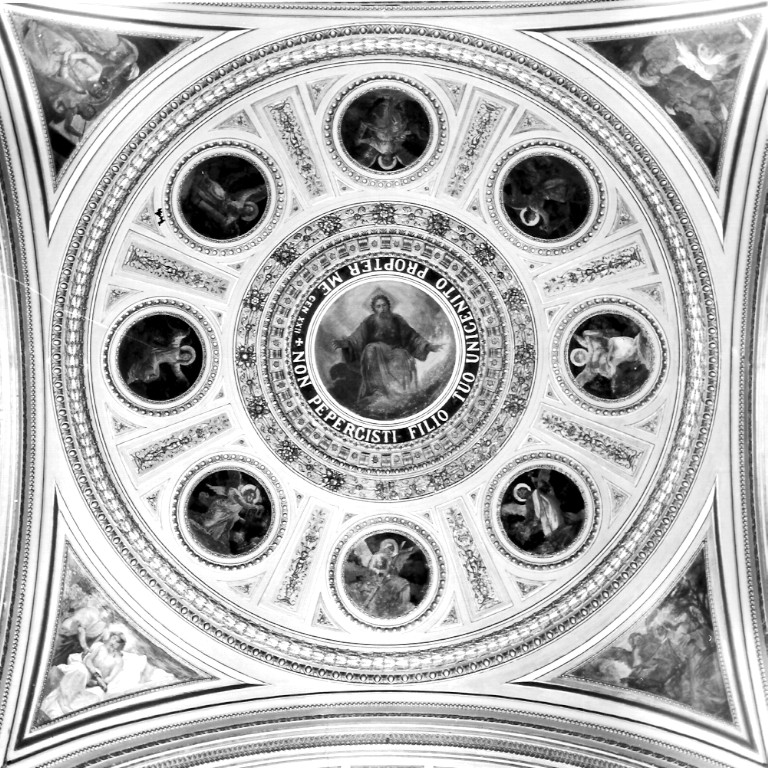 Dio Padre e angeli (dipinto) di Monti Virginio (attribuito) (ultimo quarto sec. XIX)