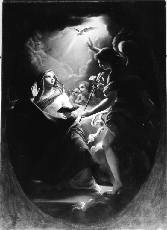 Annunciazione (dipinto) di Batoni Pompeo Girolamo (attribuito) (sec. XVIII)