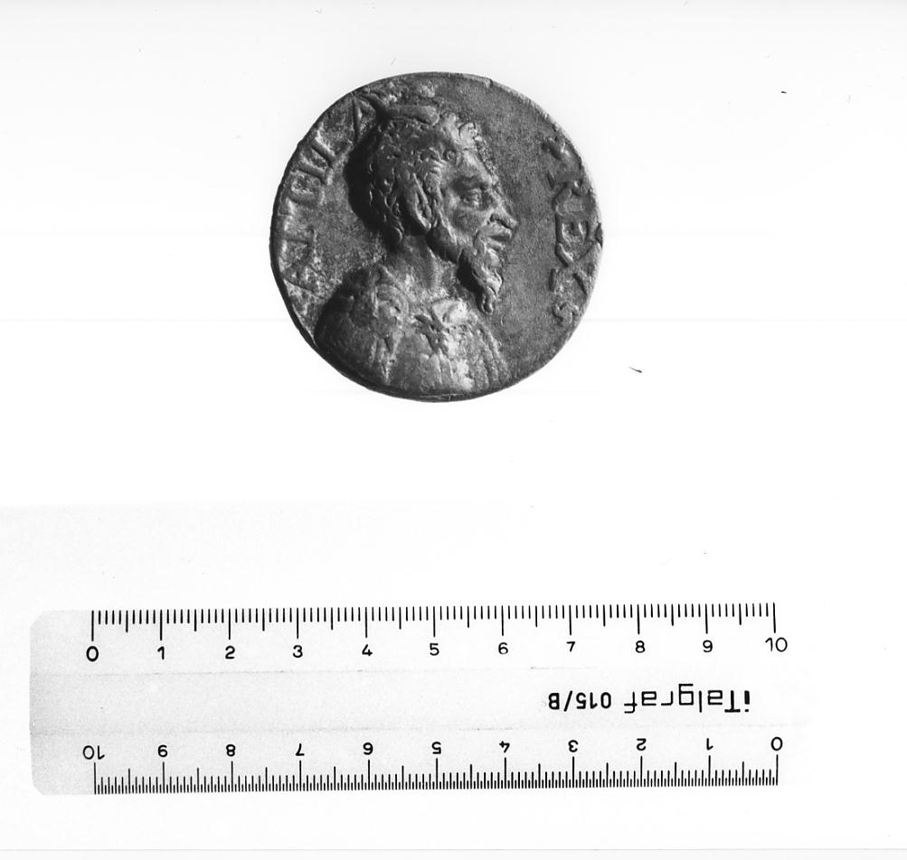 ritratto / veduta du Aquileia (medaglia, opera isolata) - ambito italiano (prima metà sec. XVI)