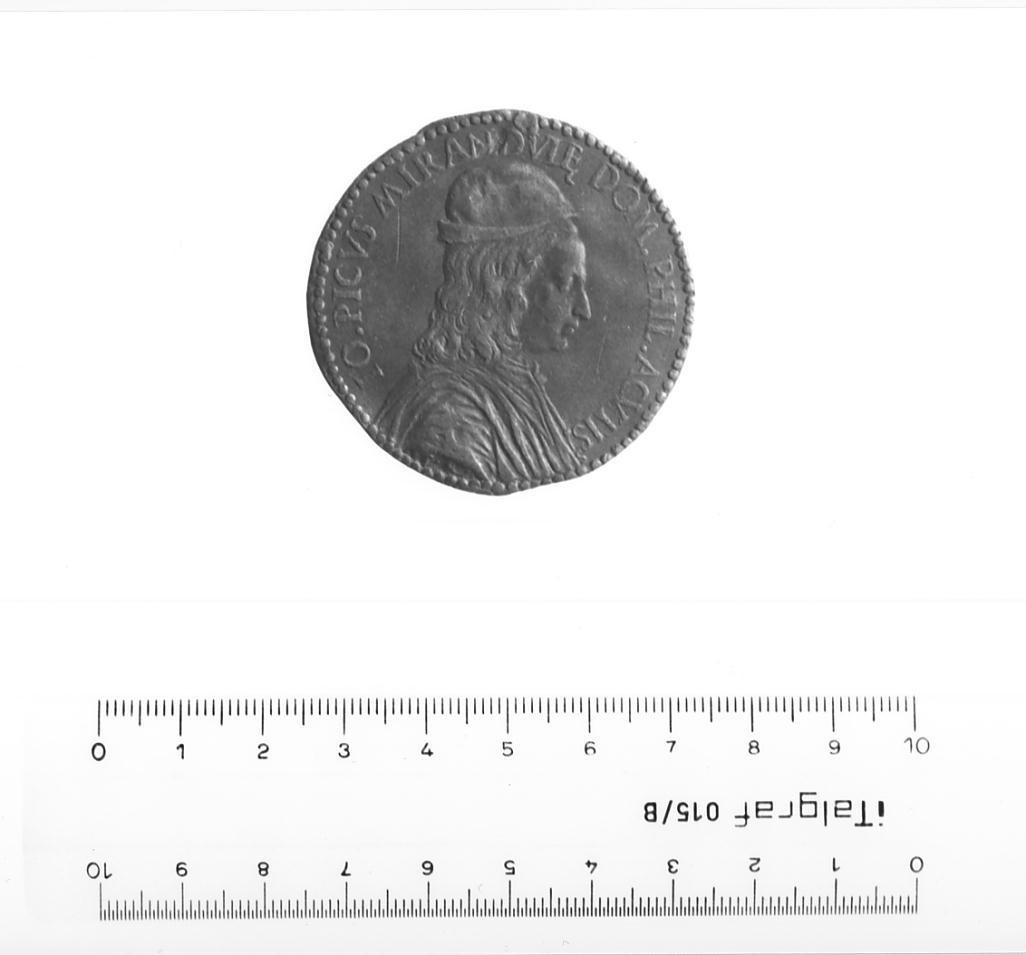 ritratto di Pico della Mirandola (medaglia, opera isolata) - ambito mantovano (primo quarto sec. XVI)