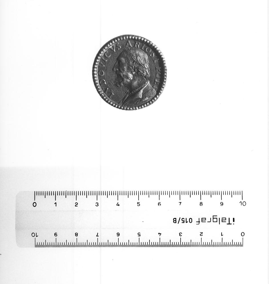 Ristratto di Ludovico Ariosto / allegoria (medaglia, opera isolata) di De Pastorinus Pastorino (secondo quarto sec. XVI)