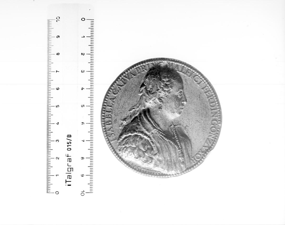 Ritratto di Isabella da Capua / Allegoria (medaglia, opera isolata) di Iacopo da Trezzo (secondo quarto sec. XVI)