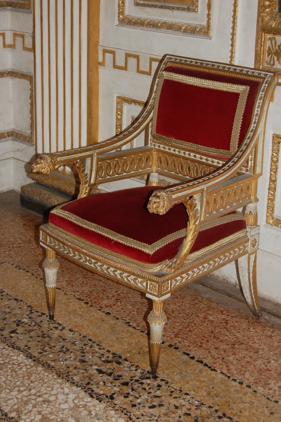 poltrona, serie - ambito lombardo (primo quarto sec. XIX)