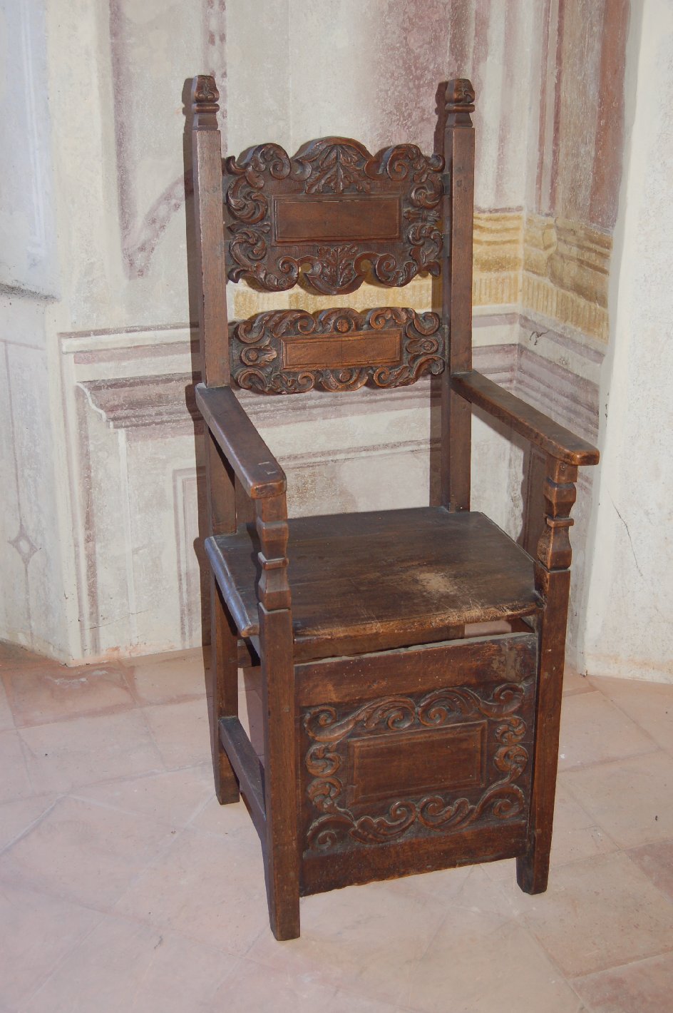 sedia, opera isolata - ambito Italia settentrionale (ultimo quarto sec. XVI)