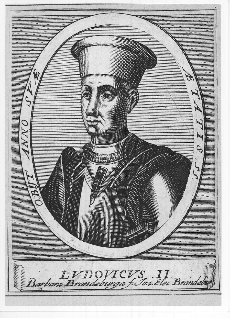 Ludocivo II Gonzaga, secondo marchese di Mantova (n. 1412 - m. 1478) (stampa smarginata, serie) - ambito Italia settentrionale (sec. XVIII)