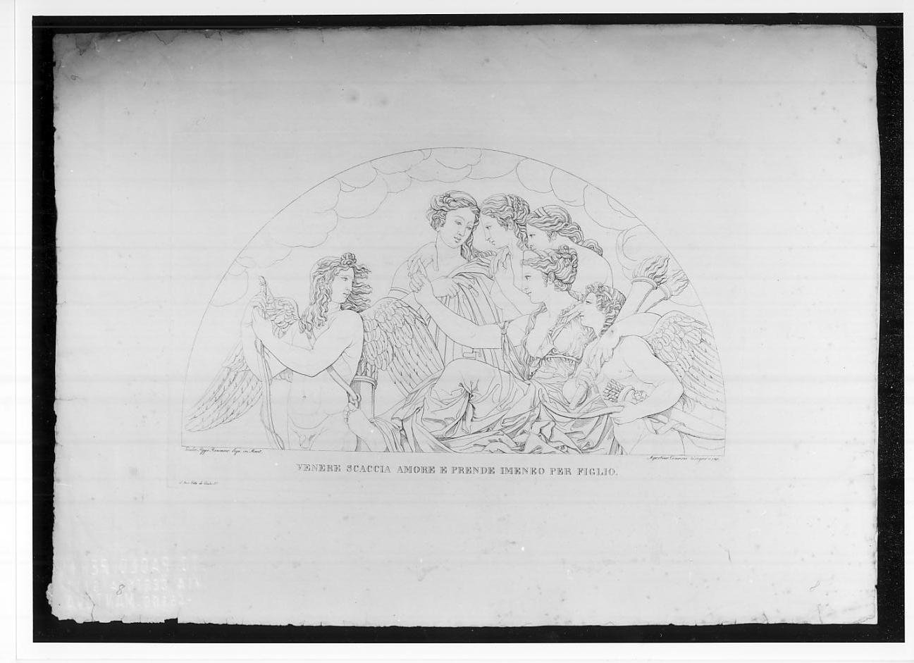 Venere si adira con Amore (stampa, serie) di Comerio Agostino, Giulio Romano (sec. XIX)