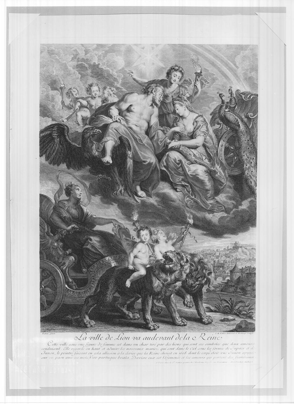 L'incontro di Lione (stampa, serie) di Duchange Gaspard, Nattier Jean Baptiste, Rubens Pieter Paul (sec. XVIII)