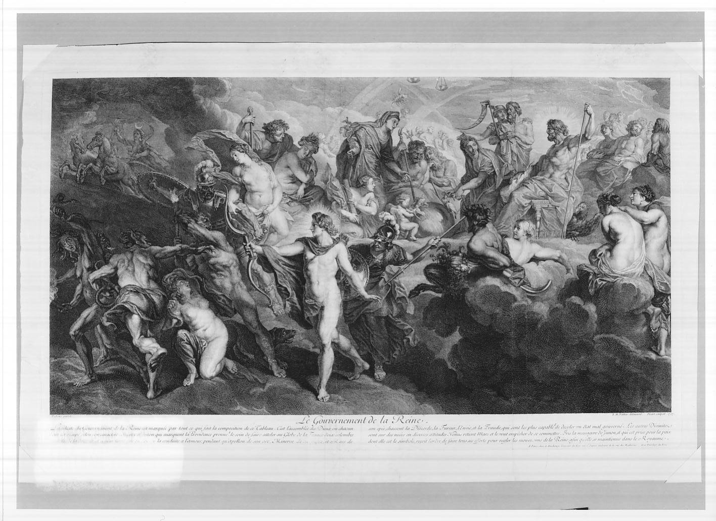 Concilio degli dei (stampa, serie) di Picart Bernard, Nattier Jean Marc, Rubens Pieter Paul (sec. XVIII)
