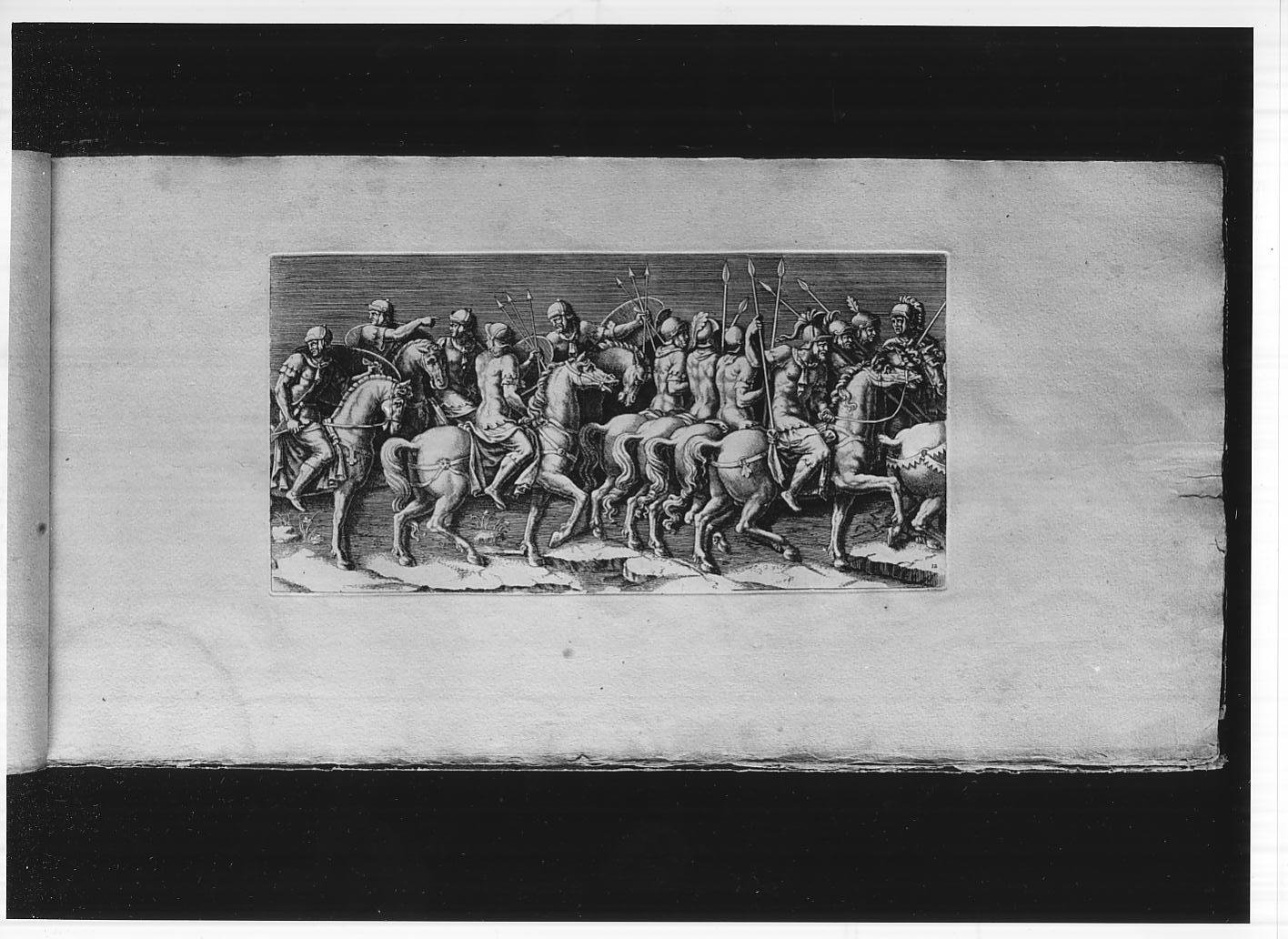 Cavalieri armati di picche (stampa, serie) di Bouzonnet Stella Antoinette, Giulio Romano, Bouzonnet Stella Antoine (fine sec. XVIII)