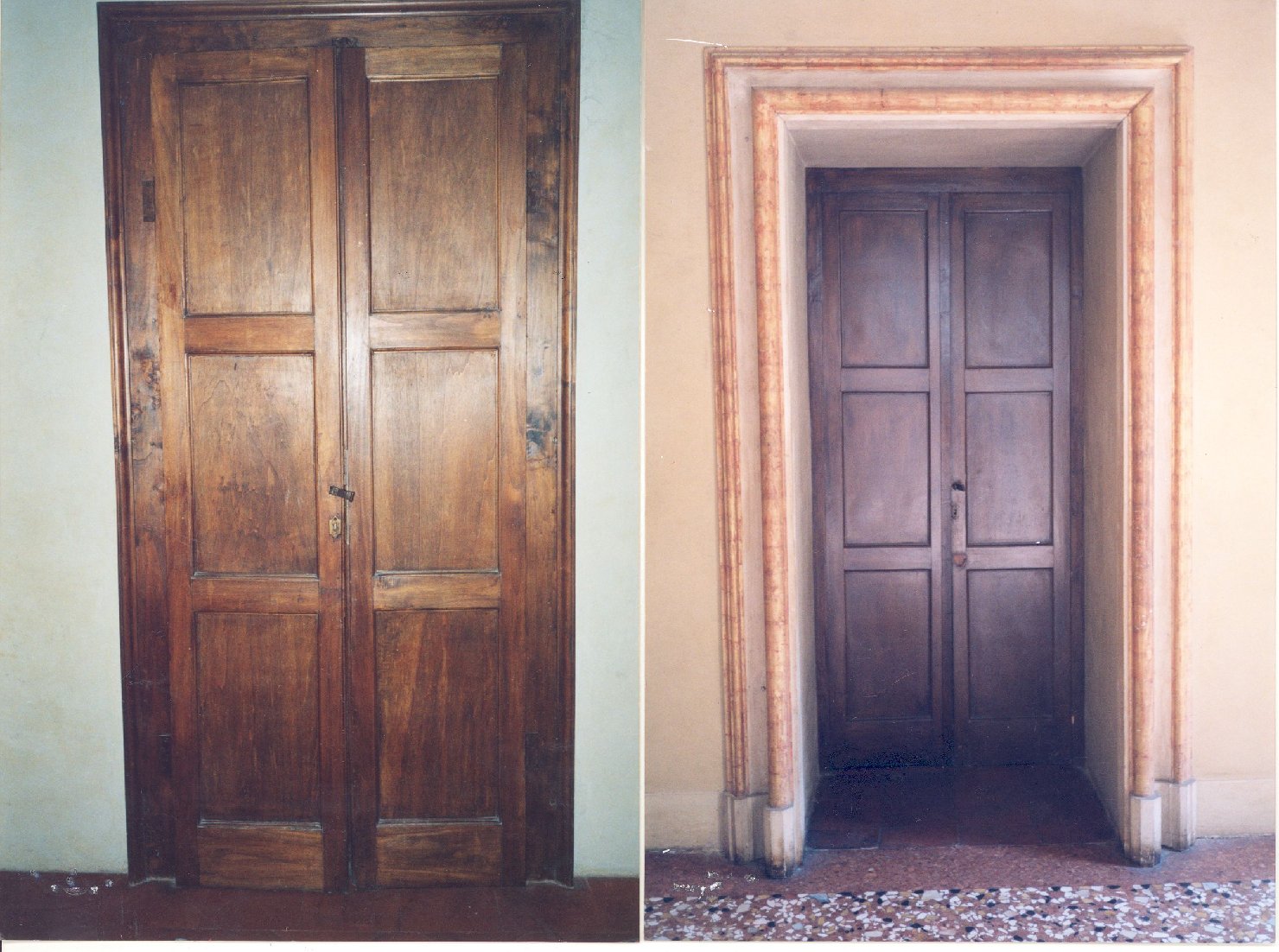 porta - a due battenti, opera isolata - produzione mantovana (ultimo quarto sec. XVIII)