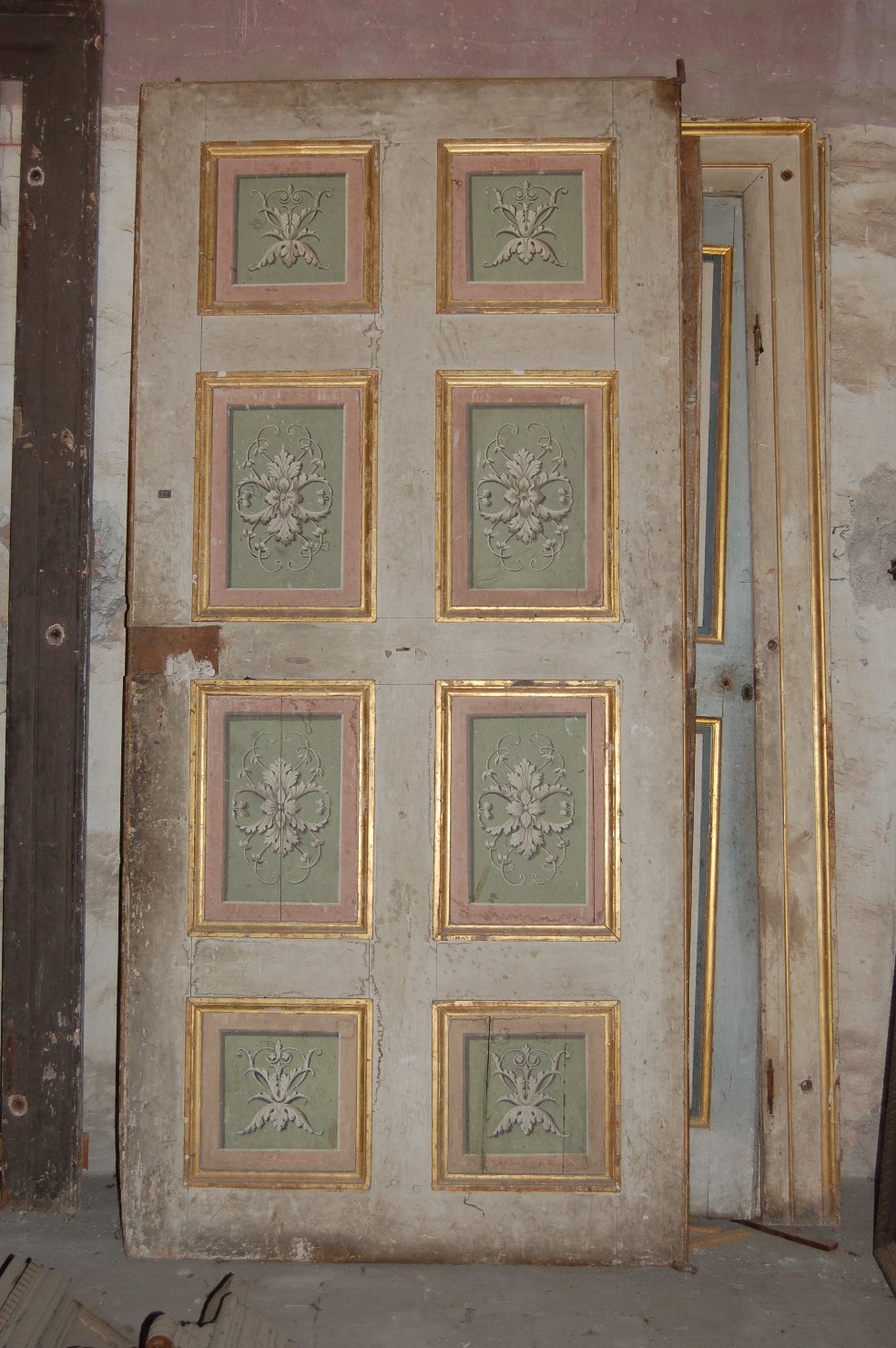 porta - ad un battente, serie - ambito mantovano (sec. XVIII)
