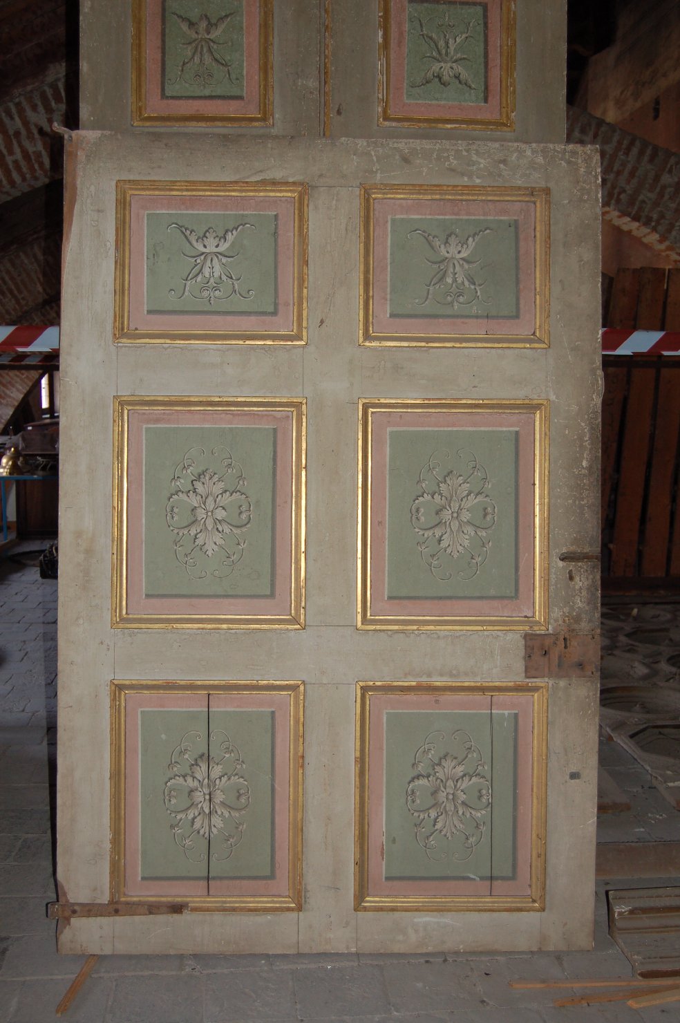 porta - ad un battente, serie - ambito mantovano (sec. XVIII)