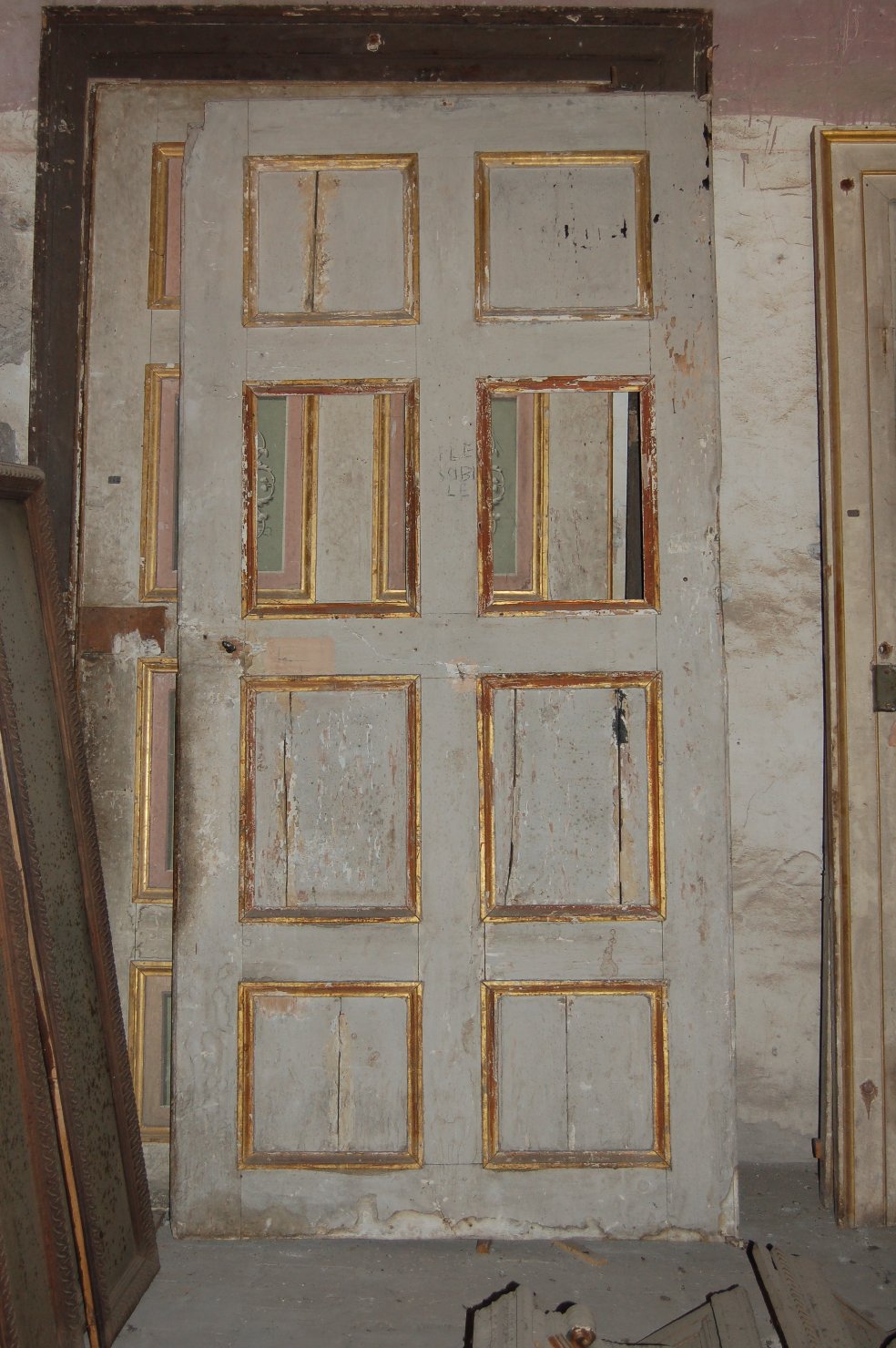 porta - ad un battente, serie - ambito mantovano (sec. XVIII)