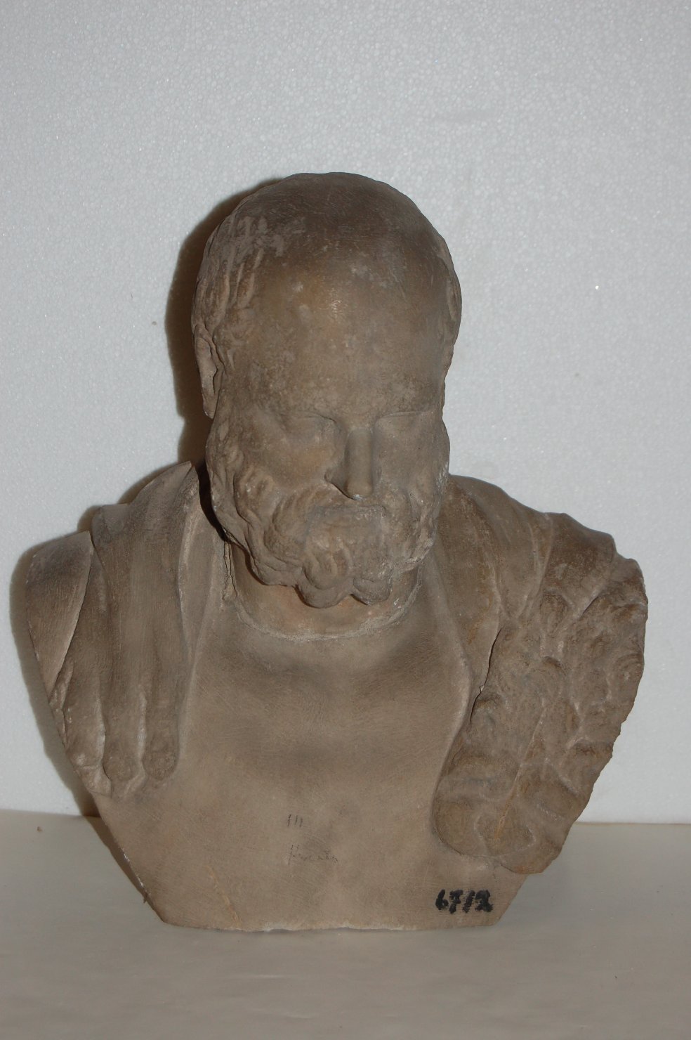 Ritratto virile (filosofo?) (busto, opera isolata) - arte romana, arte greca (ultimo quarto, seconda metà sec. IV a.C, sec. I)
