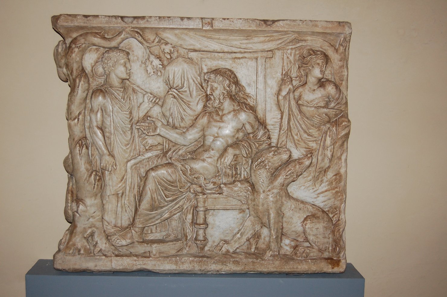 Mito di Persefone/ Persefone agli Inferi (parte, fianco) (sarcofago, frammento) - arte romana (ultimo quarto sec. II)