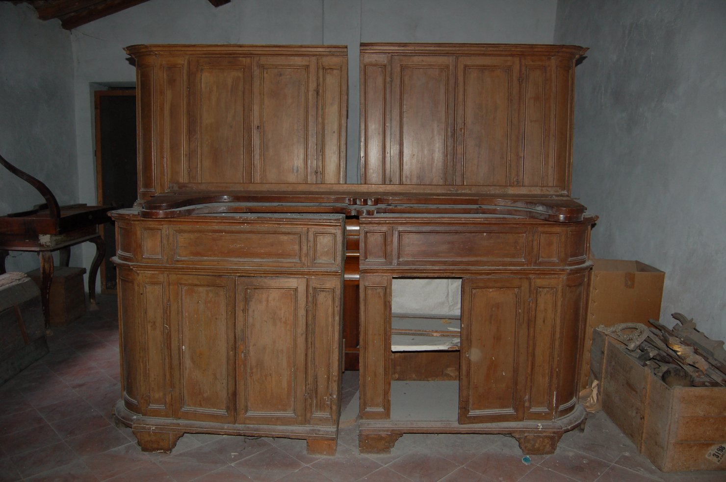 armadio, opera isolata - ambito padano (ultimo quarto, primo quarto sec. XVII, sec. XVIII)